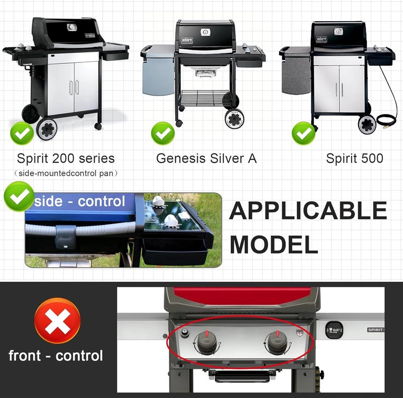 GGC 7522 7521 15" Grill Grates Replacement for Weber Genesis Silver A, Cast Iron Grate Grid for Weber Spirit E/S 200 E/S210, Spirit 500 - Image 2